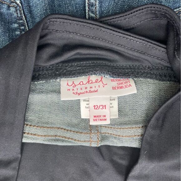 Isabel Maternity Bermuda Shorts Women’s Size 12/31 Blue - Picture 4 of 11